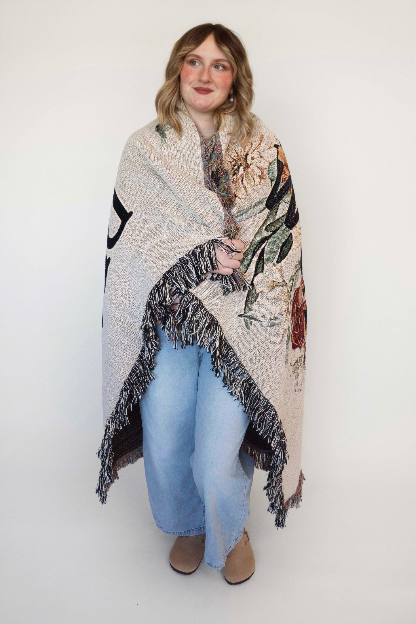 Pray Hope & Don't Worry Woven Cotton Blanket