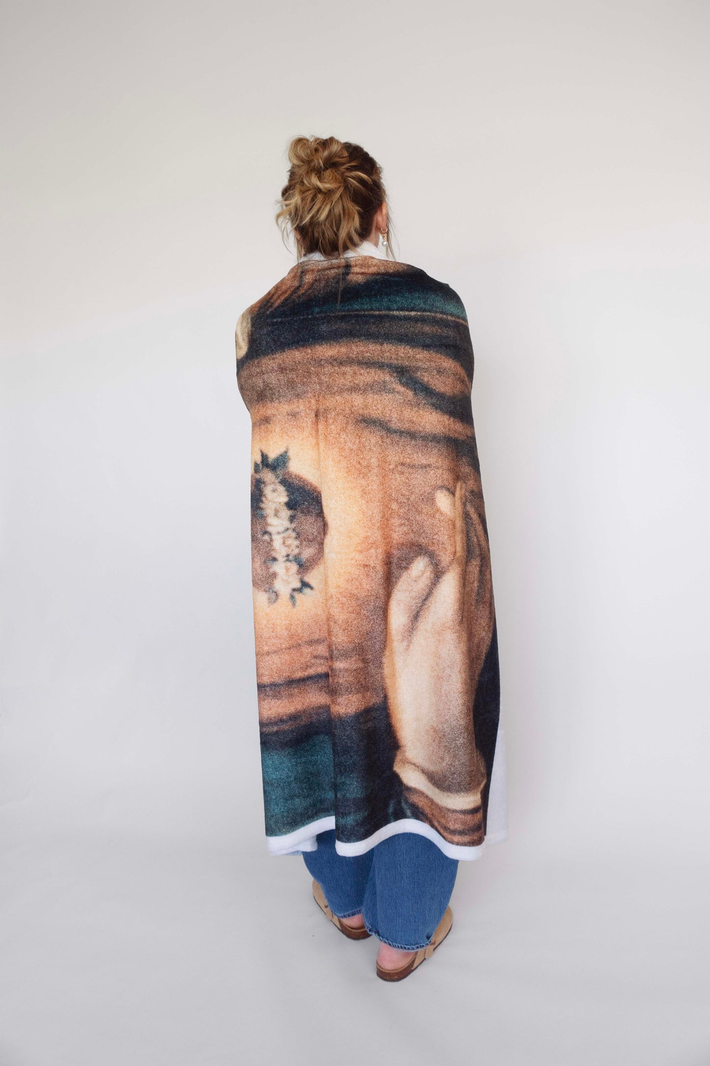 Immaculate Heart of Mary Polaroid Velveteen Plush Throw Blanket