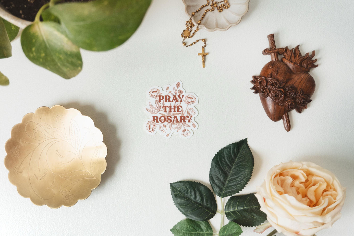 Pray the Rosary | Catholic Vinyl Sticker