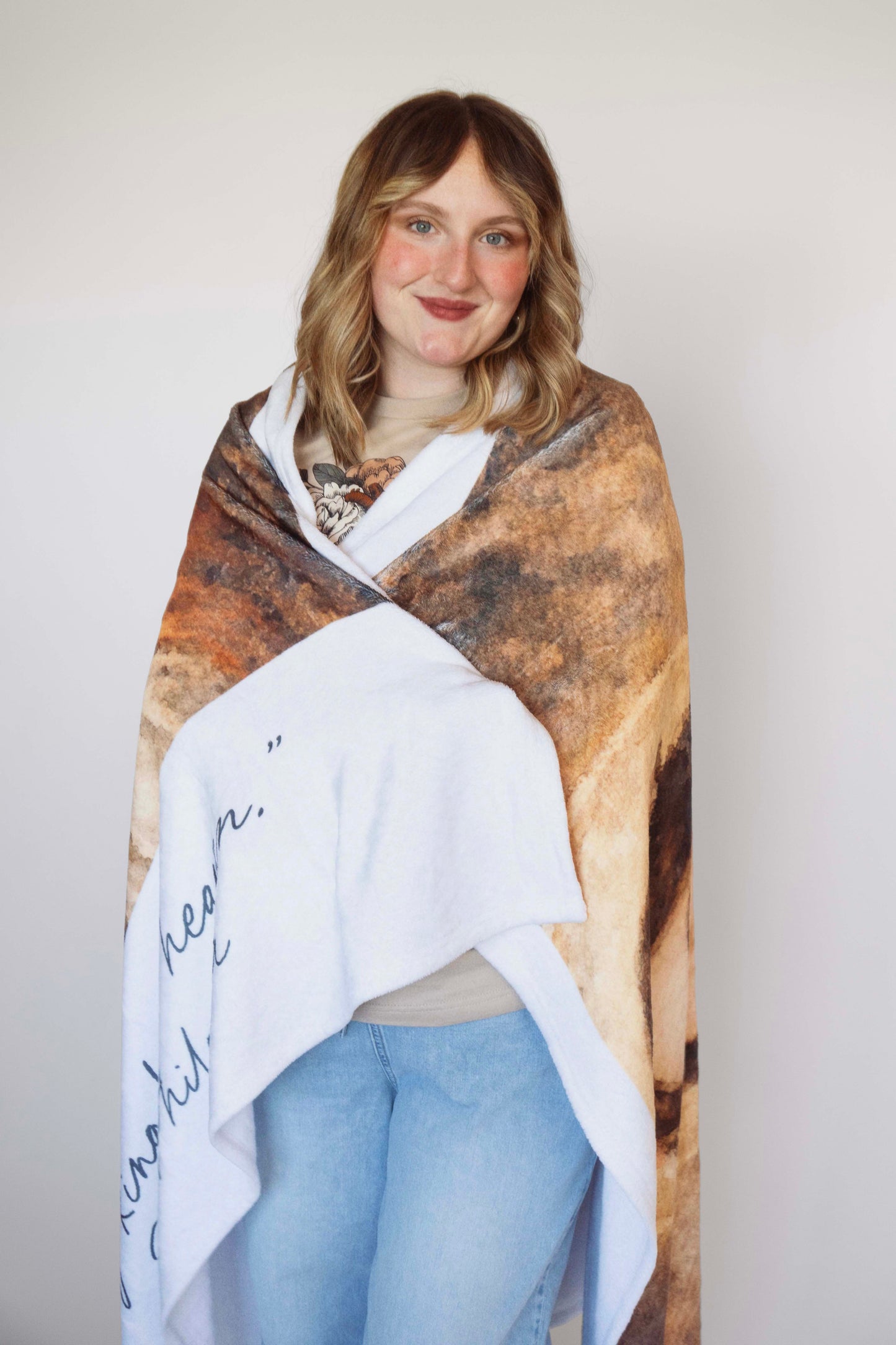 Saint Philomena Polaroid Velveteen Plush Throw Blanket