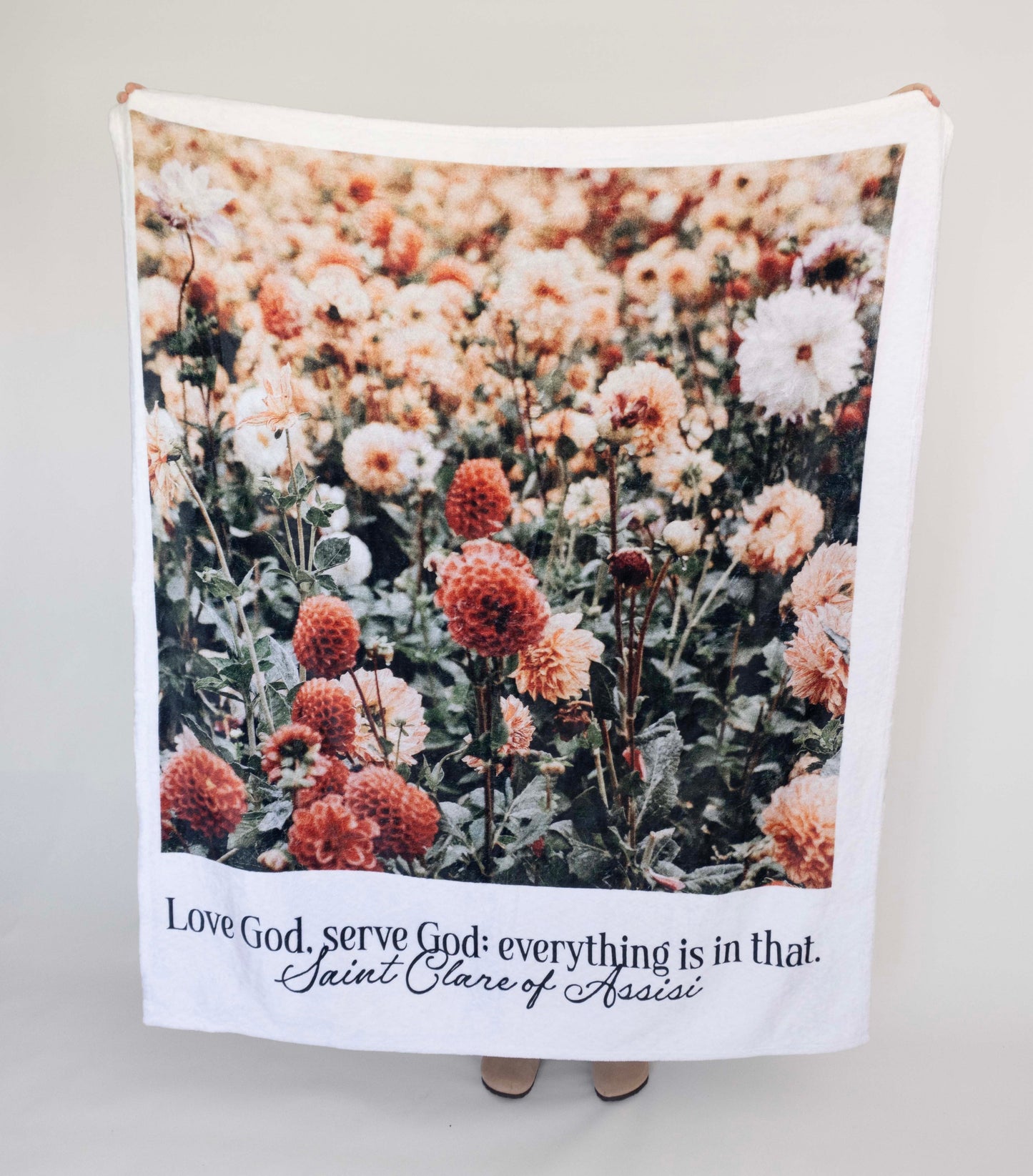 Saint Clare Velveteen Plush Throw Blanket