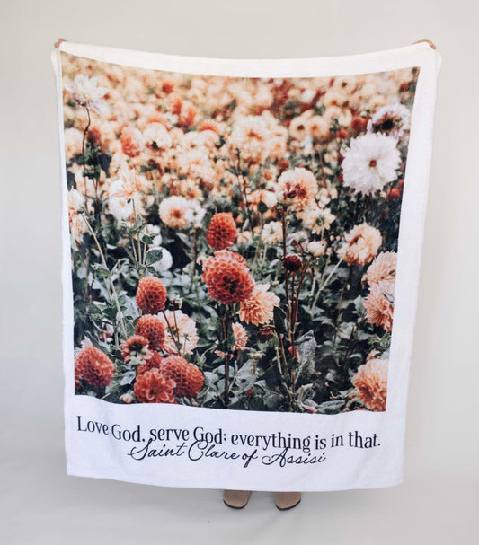 Saint Clare Velveteen Plush Throw Blanket