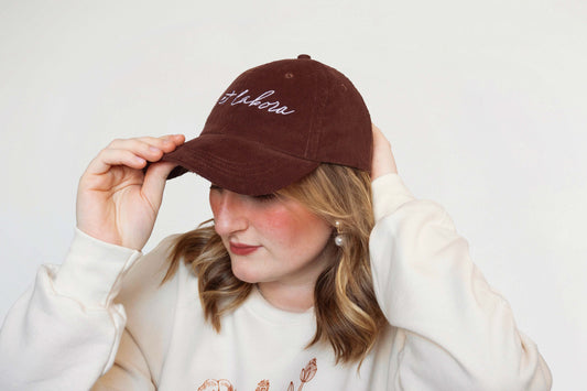Ora et Labora Embroidered Corduroy Baseball Hat