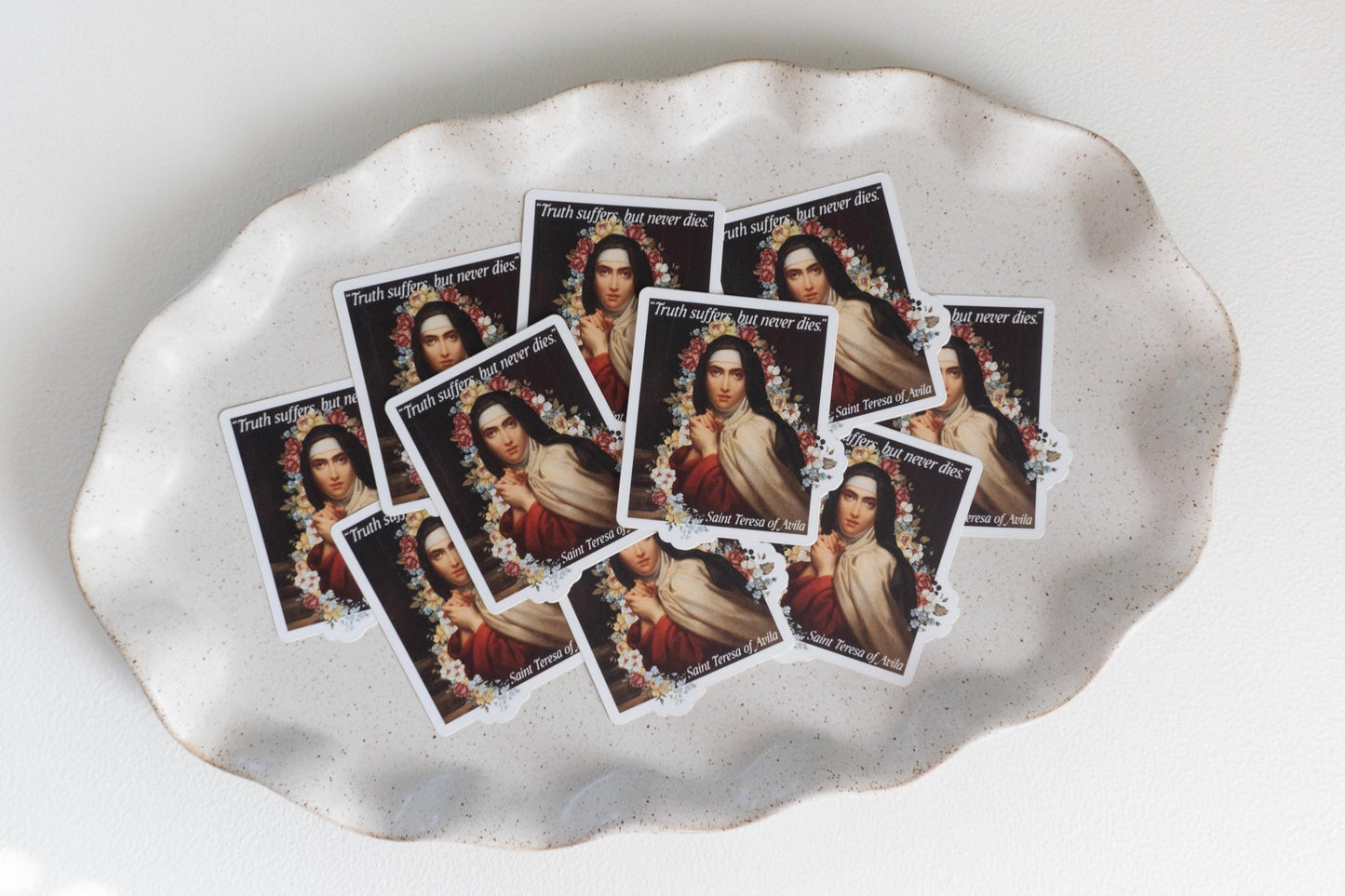 Truth suffers but never dies - Saint Teresa of Avila   | Catholic Vinyl Sticker