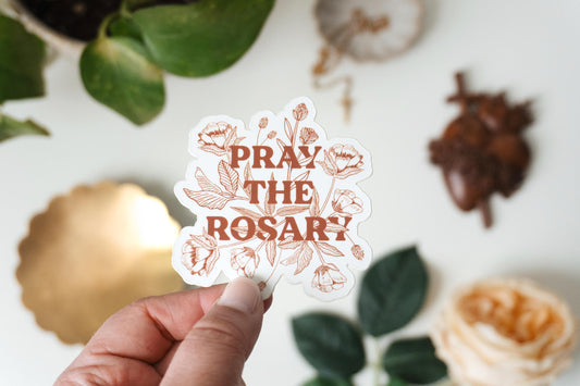 Pray the Rosary | Catholic Vinyl Sticker