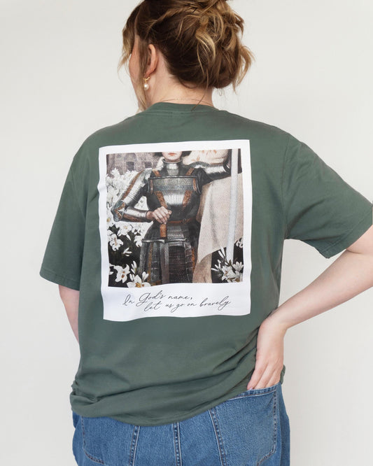 Saint Joan of Arc Tee | "In Gods name, let us go on bravely | Beloved Filia