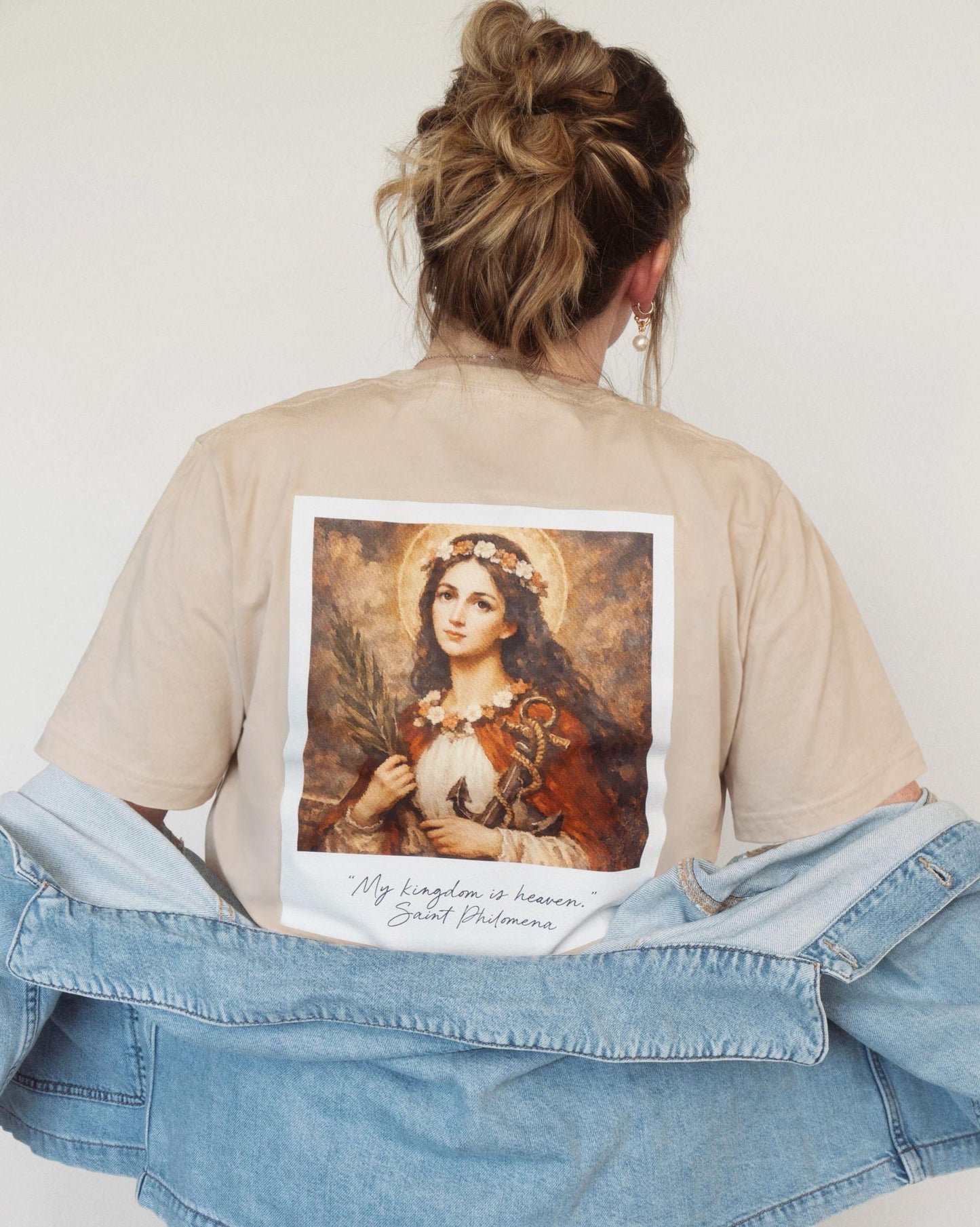 Saint Philomena Polaroid Tee | My Kingdom is Heaven | Beloved Filia