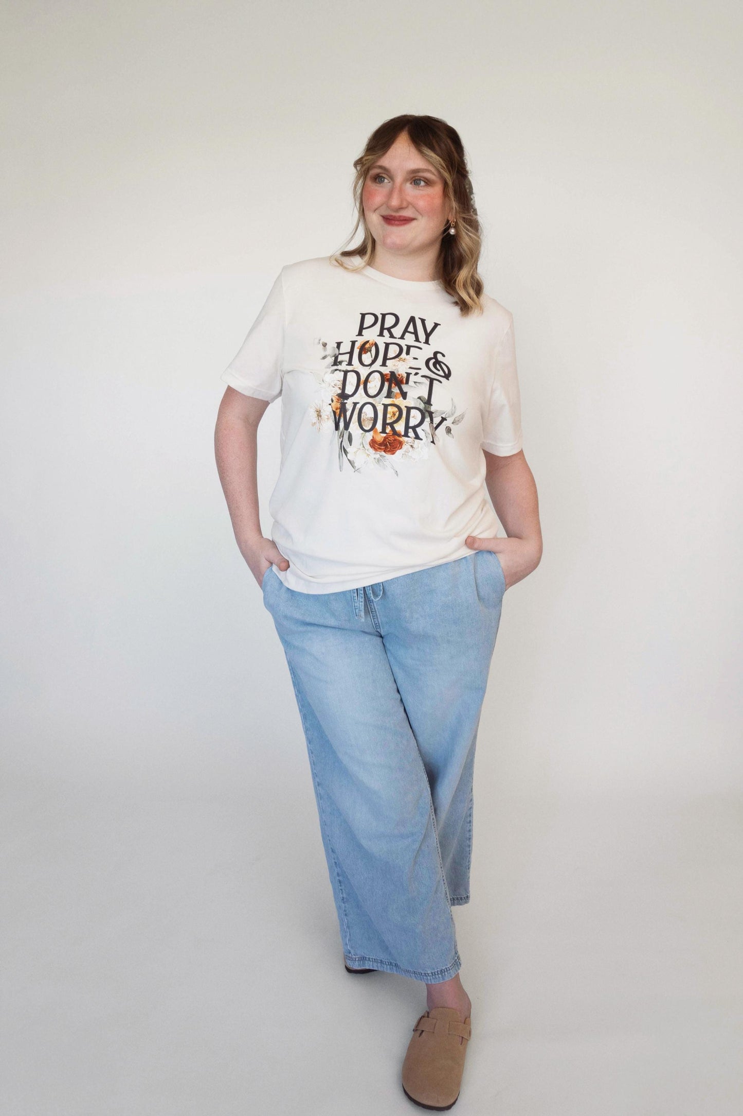 Pray Hope & Don't Worry T-Shirt | Saint Padre Pio Tee | Beloved Filia
