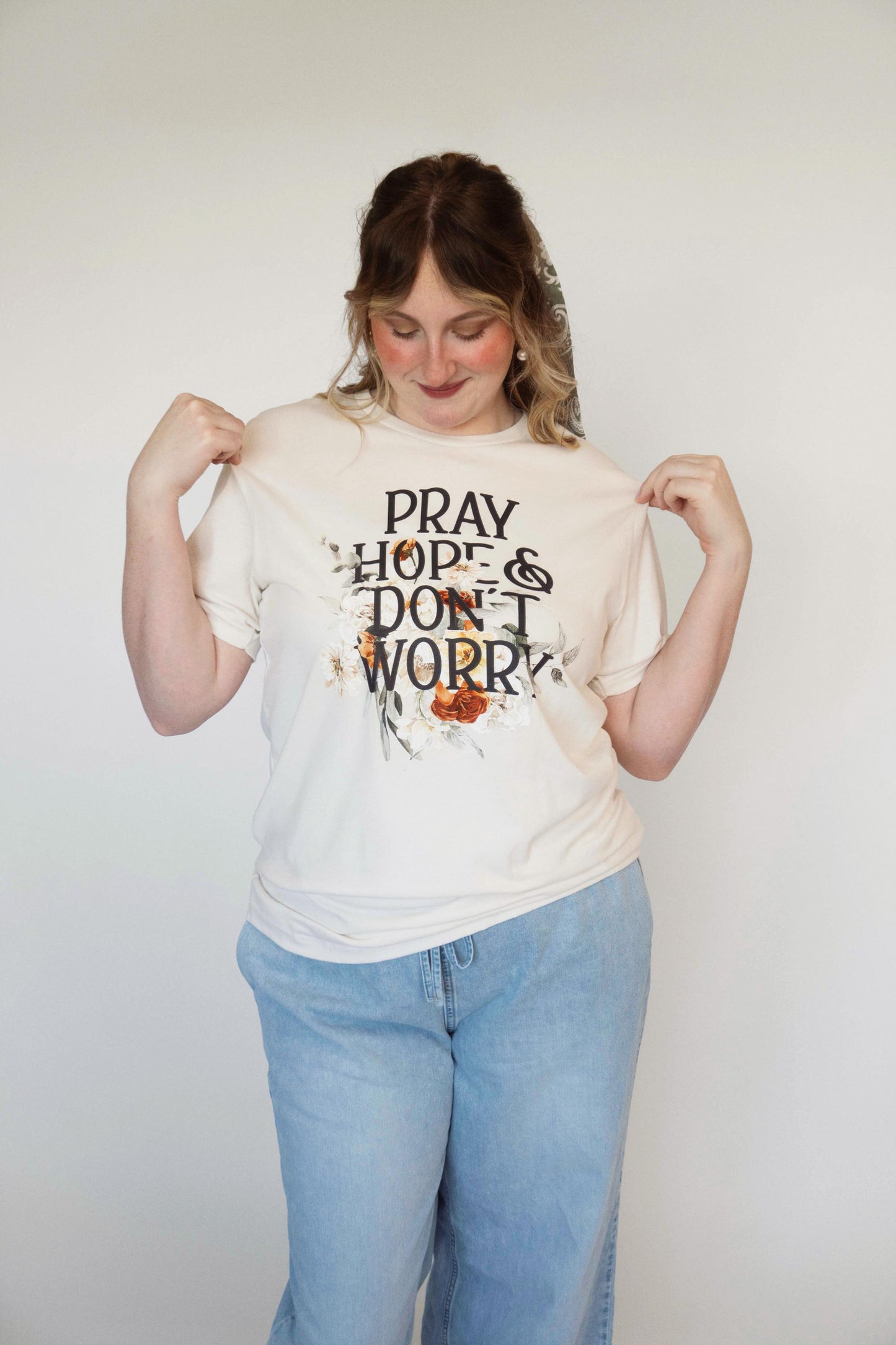 Pray Hope & Don't Worry T-Shirt | Saint Padre Pio Tee | Beloved Filia