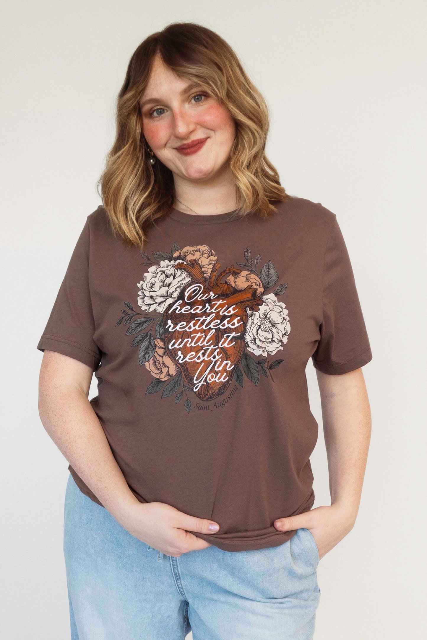 Our heart is restless is until it rests in You T-Shirt | Saint Augustine Tee | Beloved Filia