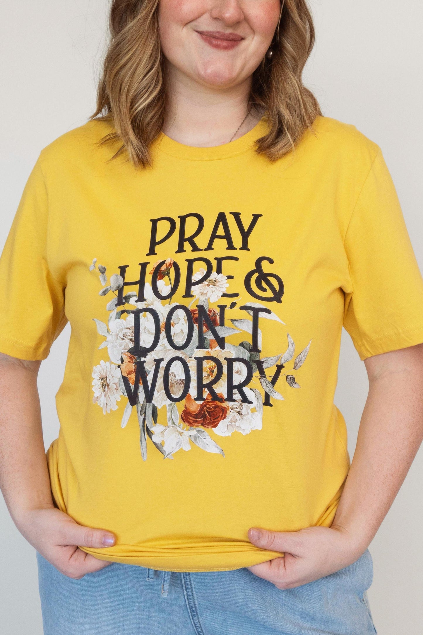 Pray Hope & Don't Worry T-Shirt | Saint Padre Pio Tee | Beloved Filia