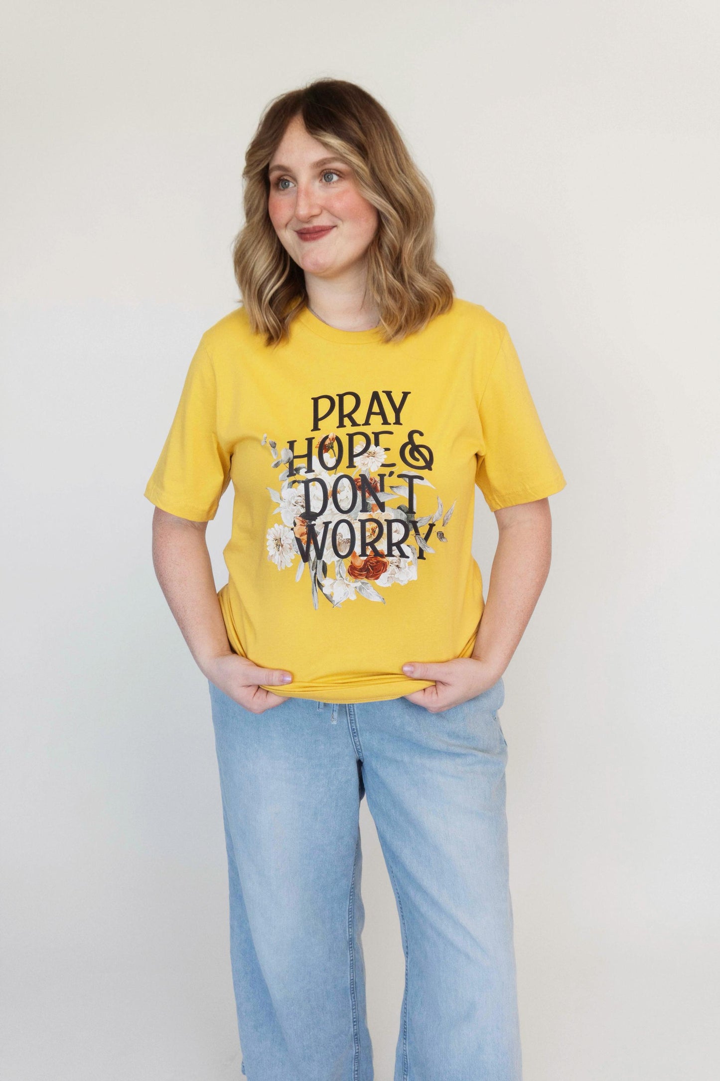 Pray Hope & Don't Worry T-Shirt | Saint Padre Pio Tee | Beloved Filia