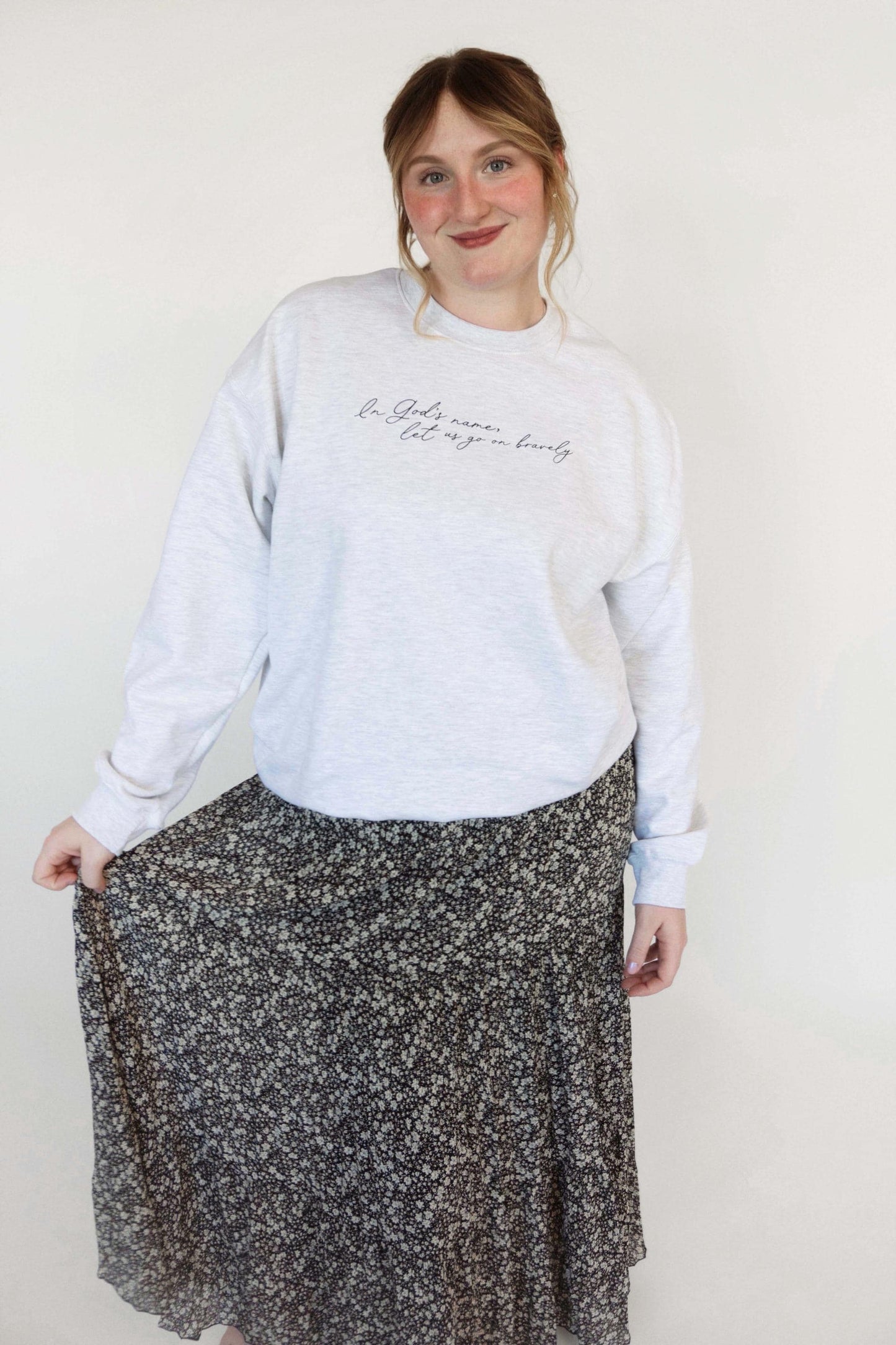 Let us go on bravely Crewneck Sweatshirt