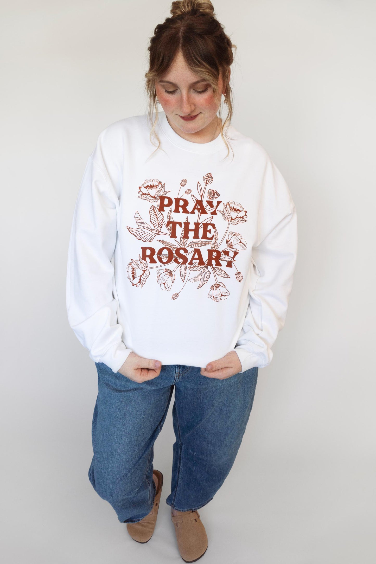 Pray the Rosary Crewneck Sweatshirt