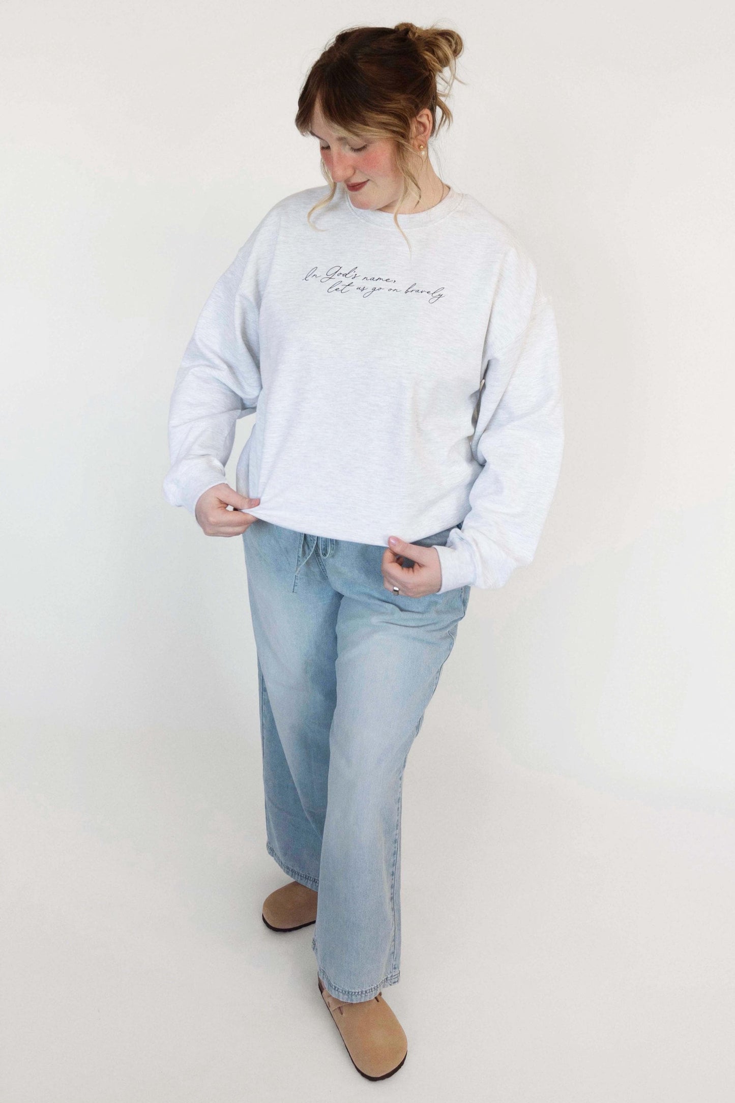 Let us go on bravely Crewneck Sweatshirt