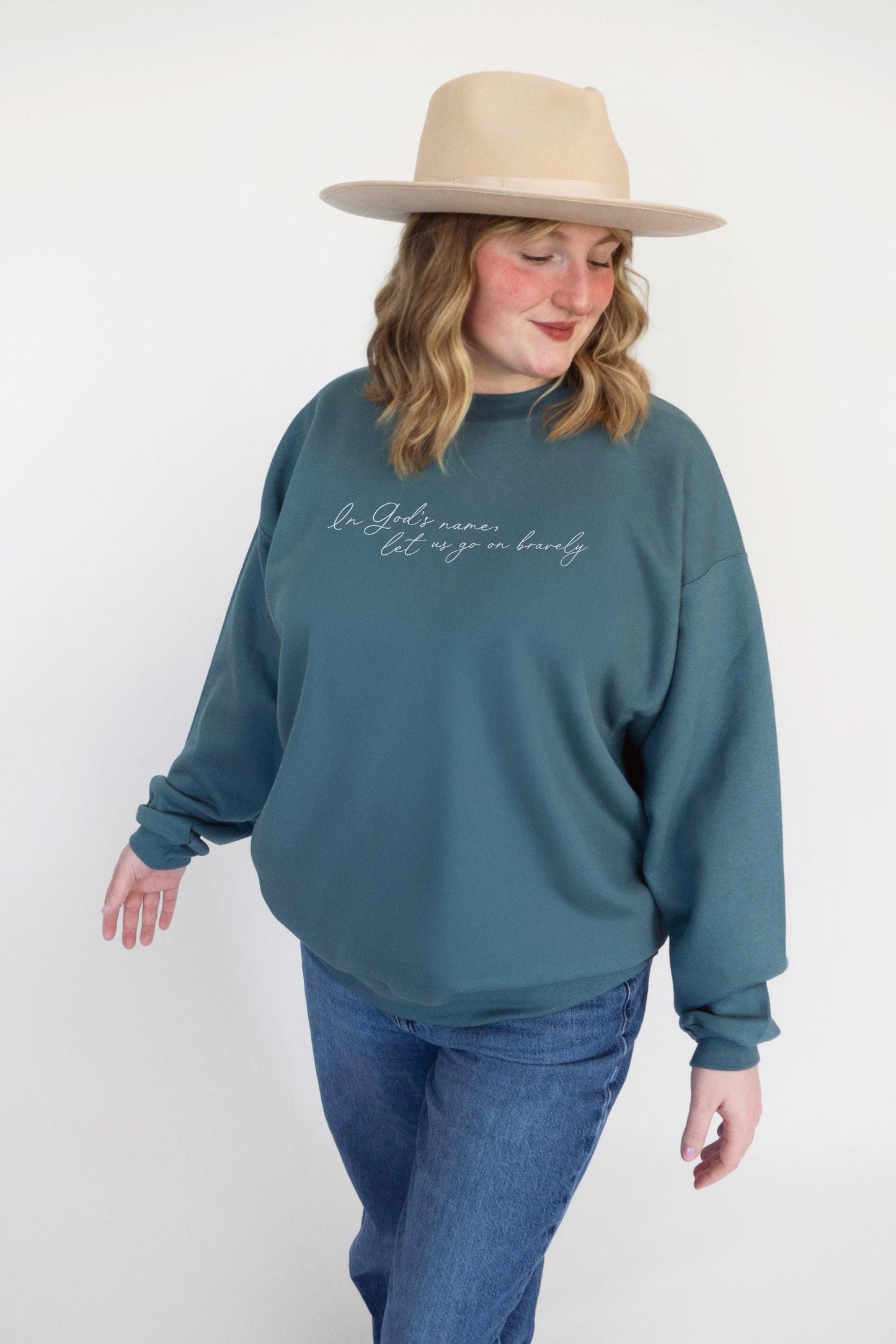 Let us go on bravely Crewneck Sweatshirt
