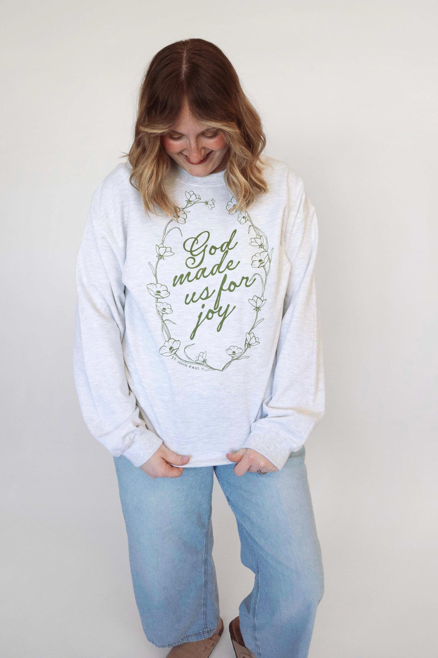 God made us for joy Crewneck Sweatshirt