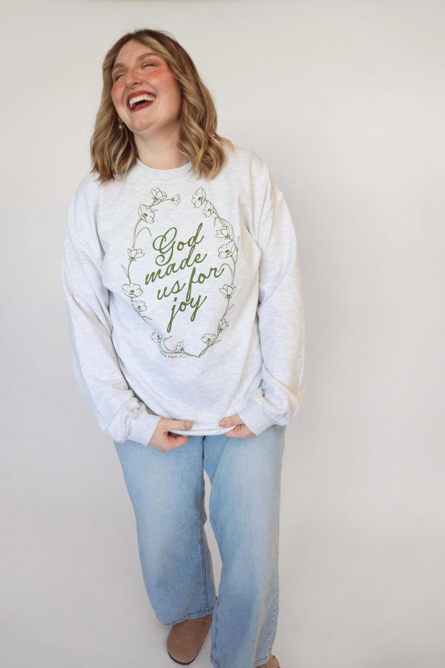 God made us for joy Crewneck Sweatshirt