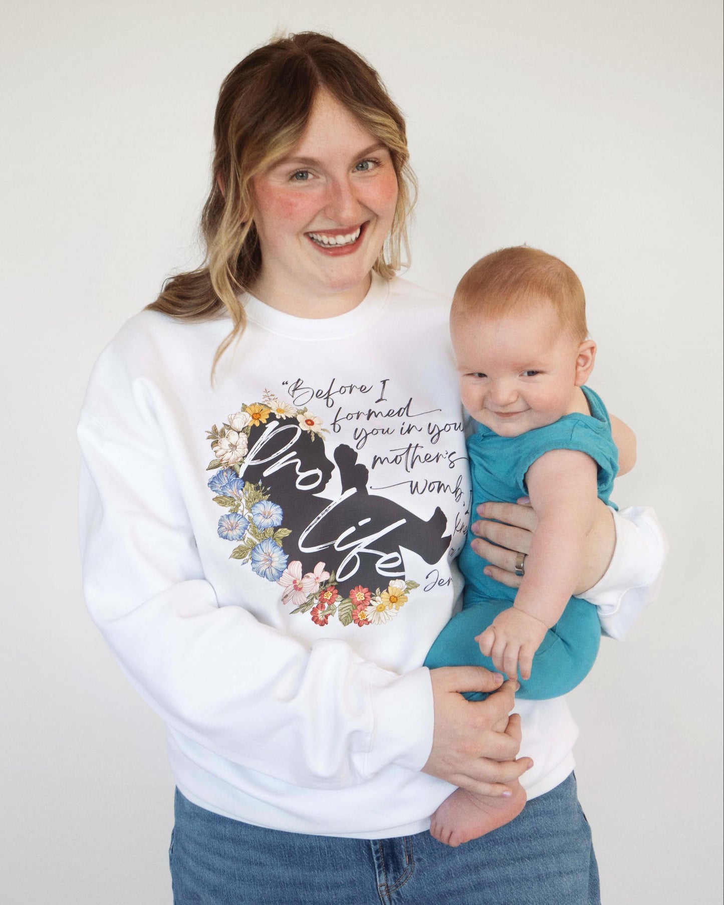 Floral Pro Life Crewneck Sweatshirt